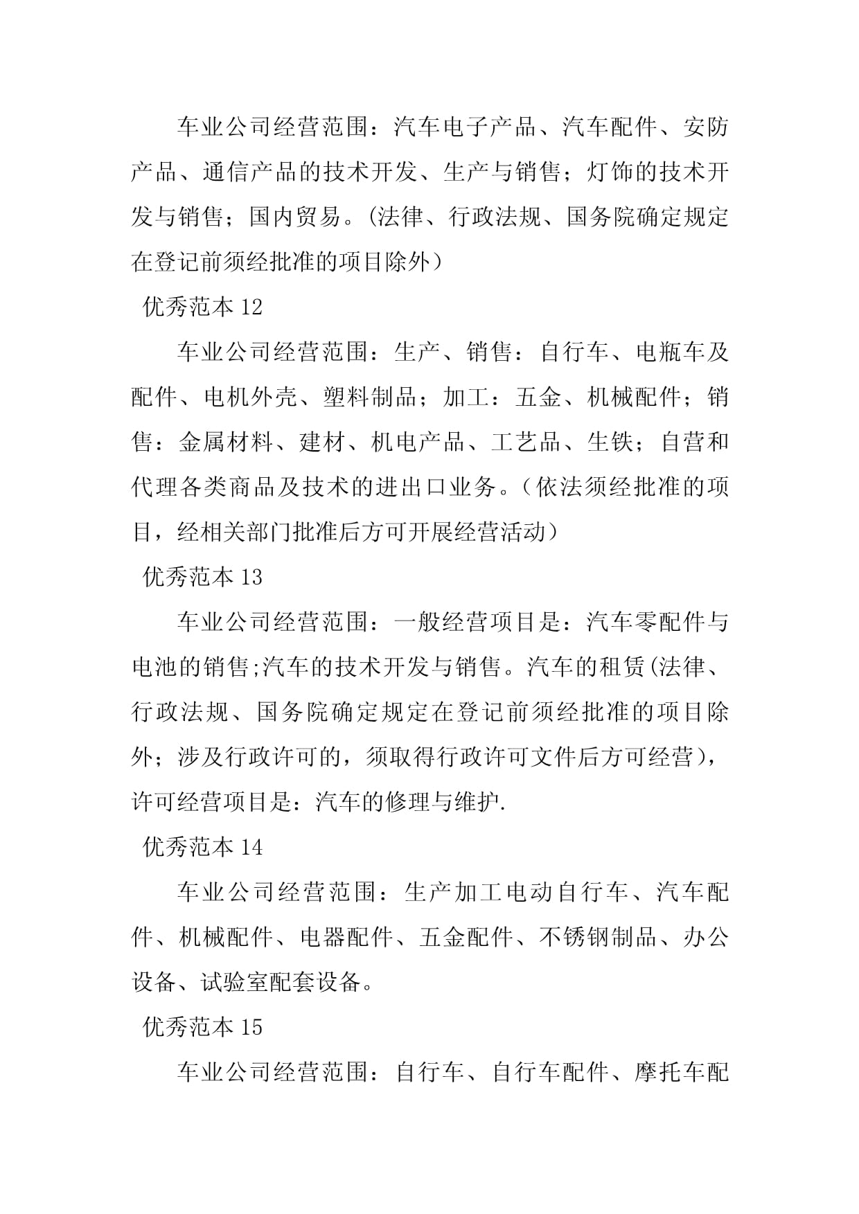 2023年车业经营范围新方向 通讯产品技术开发的50个商业范本详解